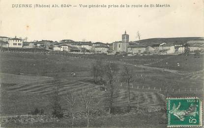 CPA FRANCE 69 "Duerne, Vue générale prise de la route de St Martin"