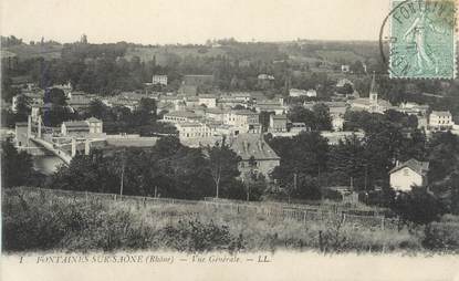 CPA FRANCE 69 " Fontaines sur Saône, Vue générale"