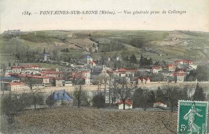 CPA FRANCE 69 " Fontaines sur Saône, Vue générale prise de Collonges"