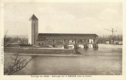 CPA FRANCE 69 "Jons, Le barrage sur le Rhône"