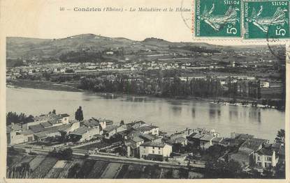 CPA FRANCE 69 "Condrieu, La Maladière et le Rhône"