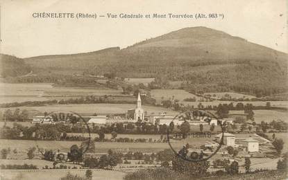 CPA FRANCE 69 " Chenelette, Vue générale et Mont Tourvéon"