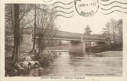 CPA FRANCE 69 " Chazay Marcilly, Pont sur l'Azergues"