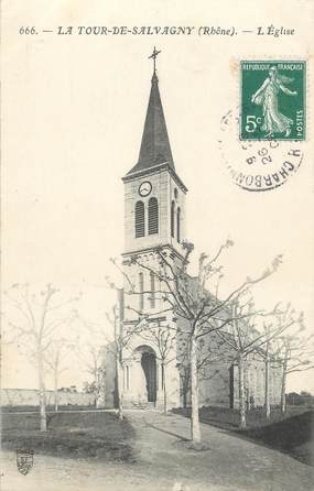 CPA FRANCE 69 "La Tour de Salvagny, L'église"