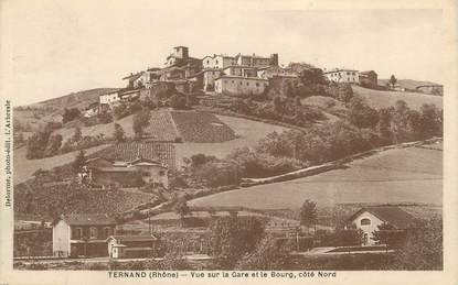 CPA FRANCE 69 "Ternand, Vue sur la gare et le bourg"