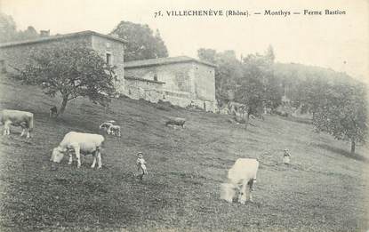 CPA FRANCE 69 "Villechenève, Monthys, Ferme Bastion"