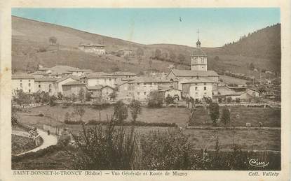 CPA FRANCE 69 " St Bonnet - Le Troncy, Vue générale et Route de Magny"