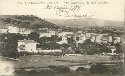 CPA FRANCE 69 " St Fortunat, Vue générale et le Mont Cindre"