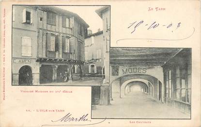 CPA FRANCE 81 "L'Isle sur Tarn, vieilles maisons et les couverts"