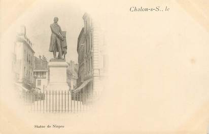 CPA FRANCE 71 " Chalon sur Saône, Statue de Niepce"