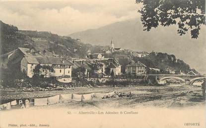 CPA FRANCE 73 " Albertville, Les Adoubes et Conflans"