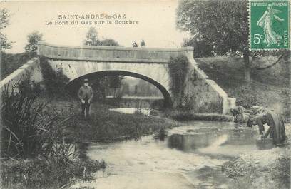 CPA FRANCE 38 " St André le Gaz, Le Pont du Gaz sur la Bourbre"