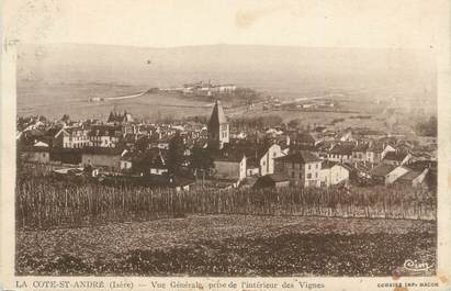 CPA FRANCE 38 " La Côte St André, Vue générale prise de l'intérieur des vignes"