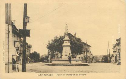 CPA FRANCE 38 " Les Abrets, Route de Bourg et de Genève"