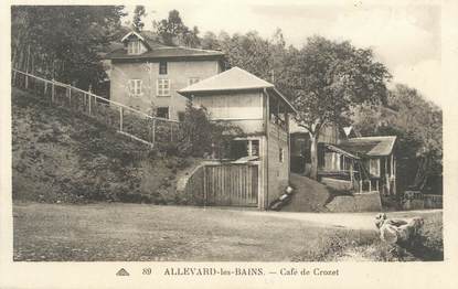 CPA FRANCE 38 " Allevard les Bains, Café de Crozet'