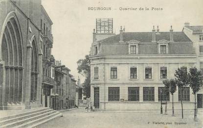 CPA FRANCE 38 " Bourgoin, Le Quartier de la Poste"