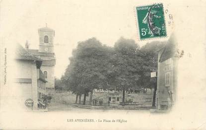 CPA FRANCE 38 " Les Avenières, La Place de l'Eglise"