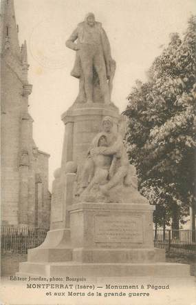CPA FRANCE 38 " Montferrat, Le monument aux morts et à Pégoud " / AVIATEUR