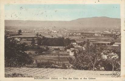 CPA FRANCE 38 " Roussillon, Vue des cités et des usines"