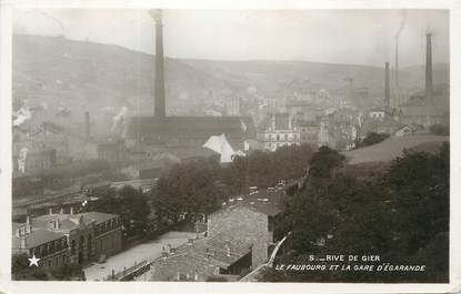 CPA FRANCE 42 " Rive de Gier, Le faubourg et la Gare d'Egarande"