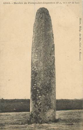 / CPA FRANCE 29 "Porspoder Argenton" / MENHIR