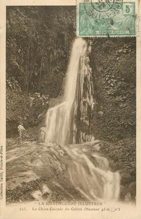 CPA GUADELOUPE illustrée "La Chute cascade du Galion"