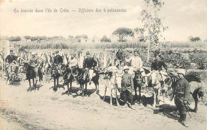 CPA GRECE "Officiers des 4 puissances"