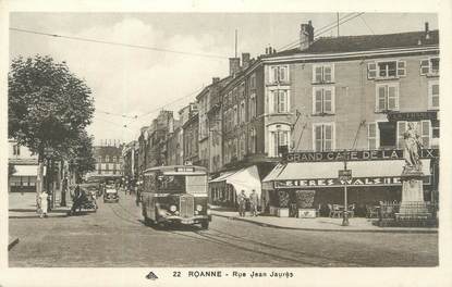 CPA FRANCE 42 " Roanne, Rue Jean Jaurès" / BUS