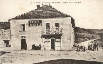 CPA FRANCE 42 "La Croix Trevingt, Hôtel Brunet"