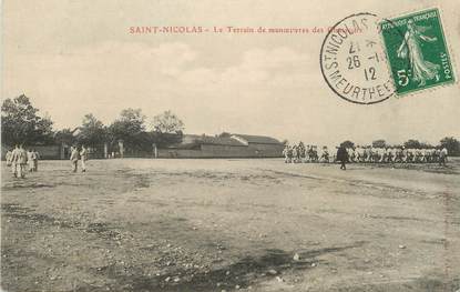 / CPA FRANCE 54 "Saint Nicolas, le terrain de manoeuvres des chasseurs"