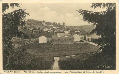 CPA FRANCE 42 "Violay, Vue panoramique et Route de Bussière"