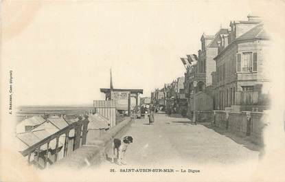 CPA FRANCE 14 " St Aubin sur Mer, La digue"