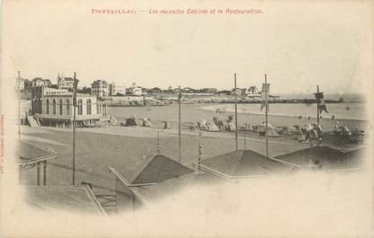 CPA FRANCE 17 " Royan, Pontaillac, les nouvelles cabines et la restauration"