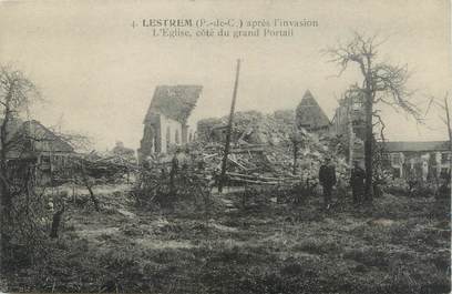 CPA FRANCE 62 " Lestrem, L'église après l'invasion"