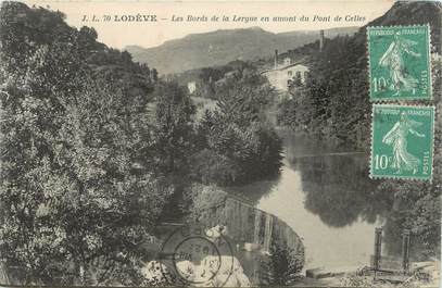 CPA FRANCE 34 " Lodève, Les bords de la Lergue en amont du Pont de Celles"