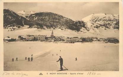 CPA FRANCE 05 " Mont Genèvre, Les sports d'hiver" / SKI