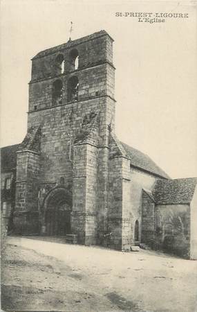 CPA FRANCE 87 " St Priest Ligoure, L'église"