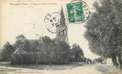 / CPA FRANCE 18 "Marmagnes, l'église et place de l'église"