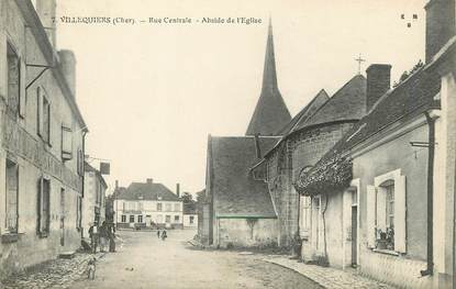 / CPA FRANCE 18 "Villequiers, rue centrale, abside de l'église"