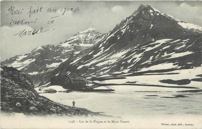 CPA FRANCE 73 " La Plagne, Le lac et le Mont Pourri"