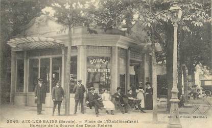 CPA FRANCE 73 " Aix les Bains, Place de l'établissement, buvette de la Source des 2 Reines"