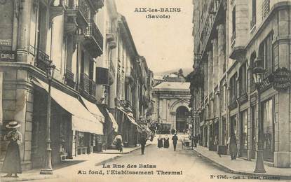 CPA FRANCE 73 " Aix les Bains, La Rue des Bains"