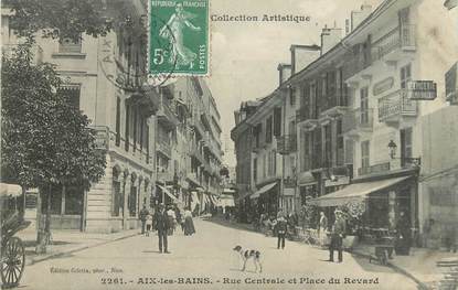 CPA FRANCE 73 " Aix les Bains, Rue Centrale et Place du Revard"