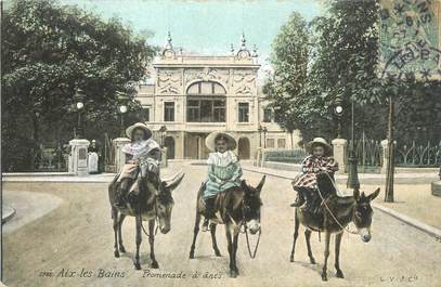 CPA FRANCE 73 " Aix les Bains, La Promenade des ânes"