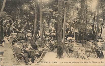 CPA FRANCE 73 " Aix les Bains, Concert en plein air à la Villa des Fleurs"