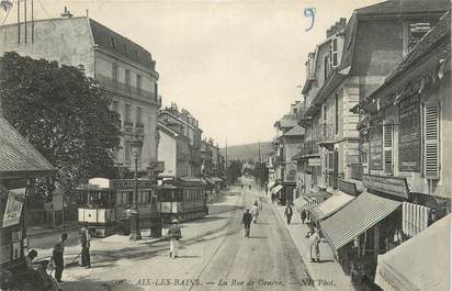 CPA FRANCE 73 " Aix les Bains, La Rue de Genève" / TRAMWAY