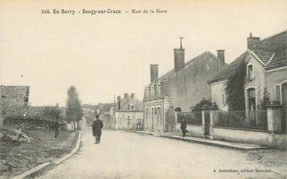 / CPA FRANCE 18 "Bengy sur Craon, rue de la gare"