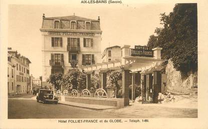 CPA FRANCE 73 " Aix les Bains, Hôtel Folliet France et du Globe"