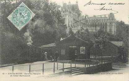 CPA FRANCE 73 " Le Mont Revard, La gare et l'Hôtel Bernascon'