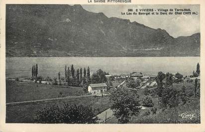 CPA FRANCE 73 " Le Viviers, Village de Terrenue, Le Lac du Bourget et la Dent du Chat"